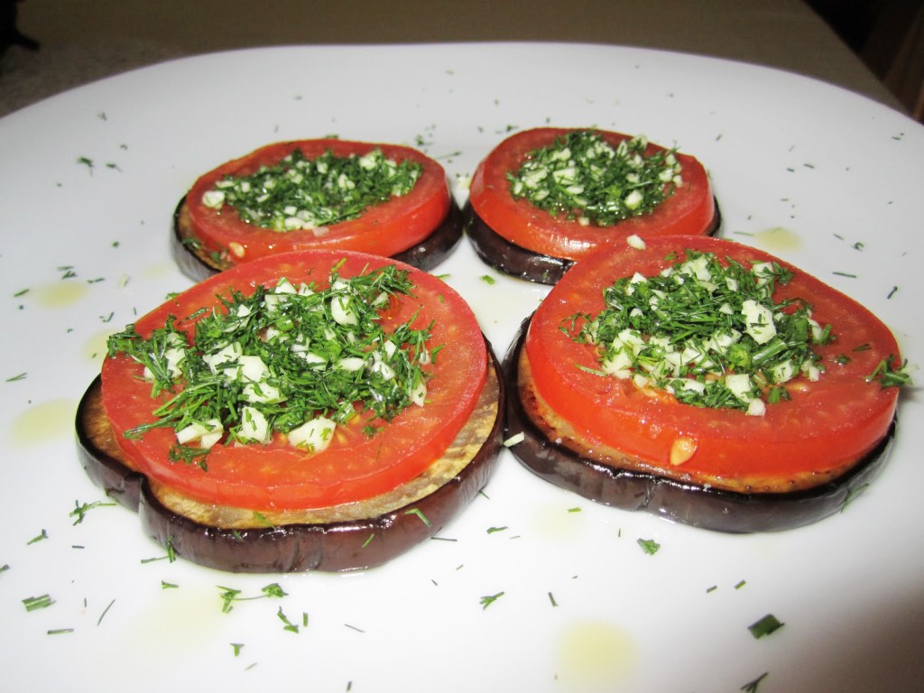 Summer Eggplant and Tomato "Sandwich"